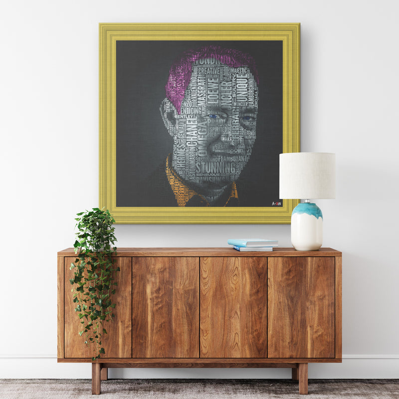 T Hanks Color Printed Illusion Frame Yellow