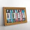 Take The Risk Printed Illusion Frame Gold