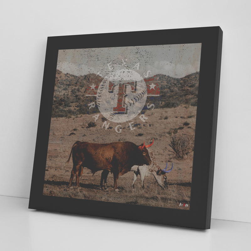 Texas Rangers Printed Illusion Frame Black