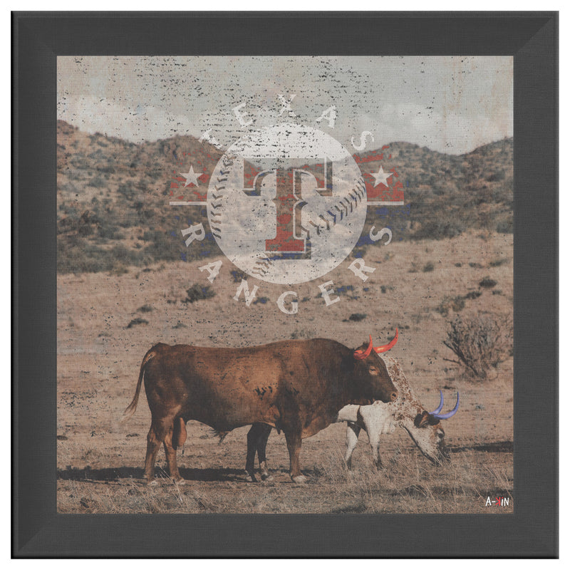 Texas Rangers Printed Illusion Frame Black