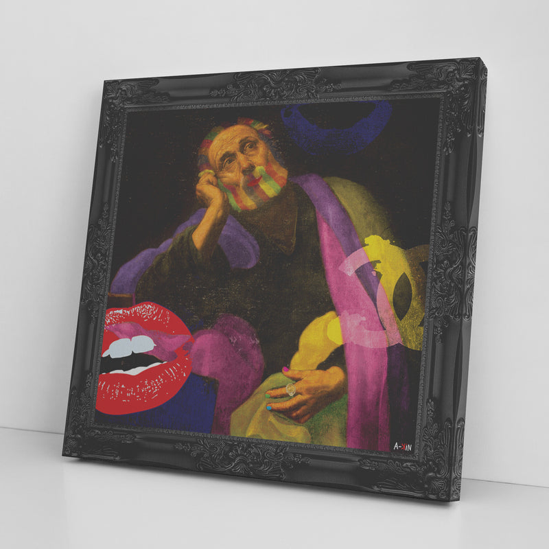 The Old Man Printed Illusion Frame Black
