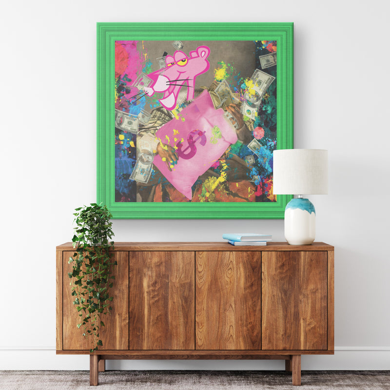 The Pink Thief Printed Illusion Frame Green