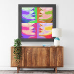 The Time Front Printed Illusion Frame Black