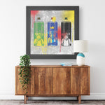 The Trio Printed Illusion Frame Black