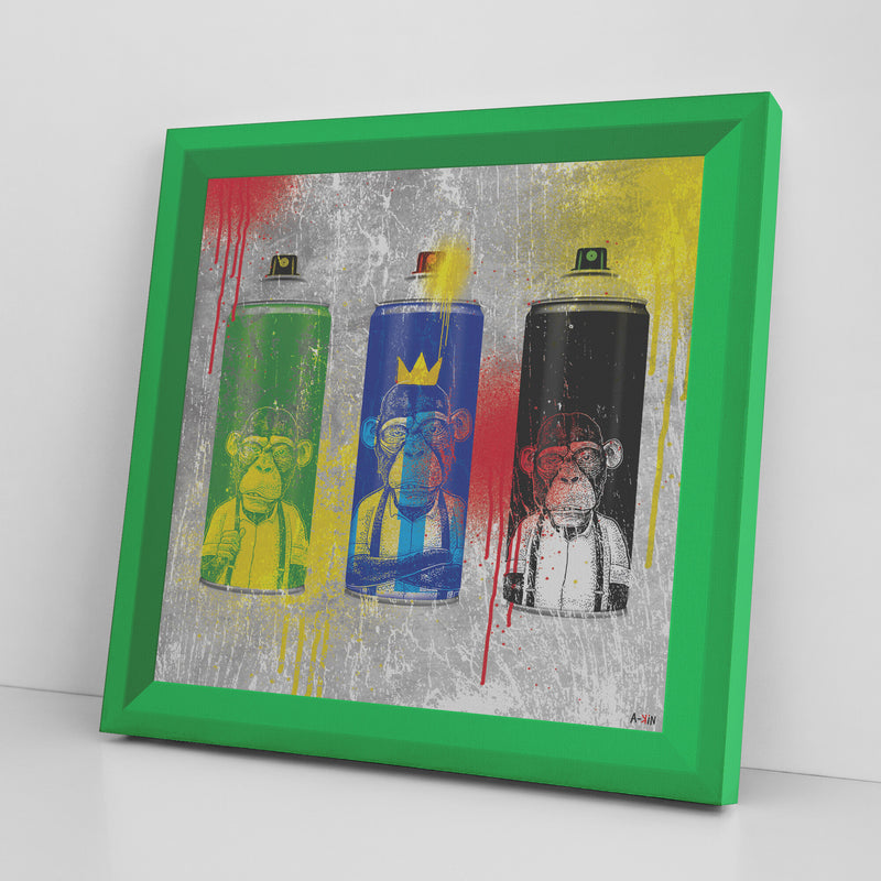 The Trio Printed Illusion Frame Green