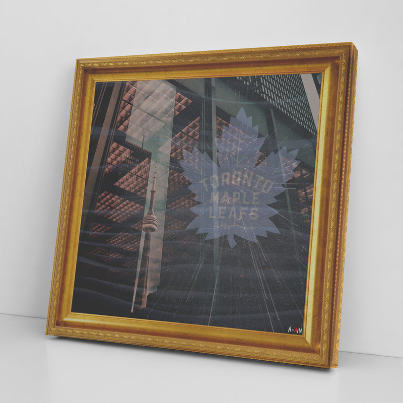 Toronto Maple Leafs Printed Illusion Frame Gold