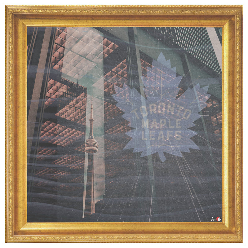 Toronto Maple Leafs Printed Illusion Frame Gold