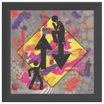 Up And Down Printed Illusion Frame Black