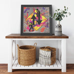 Up And Down Printed Illusion Frame Black