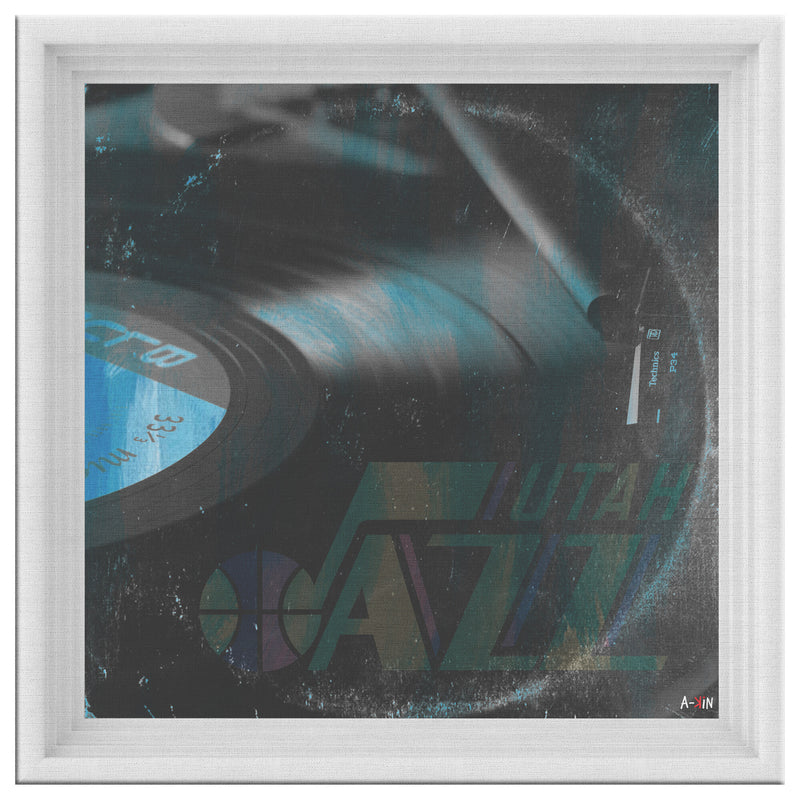 Utah Jazz Printed Illusion Frame White