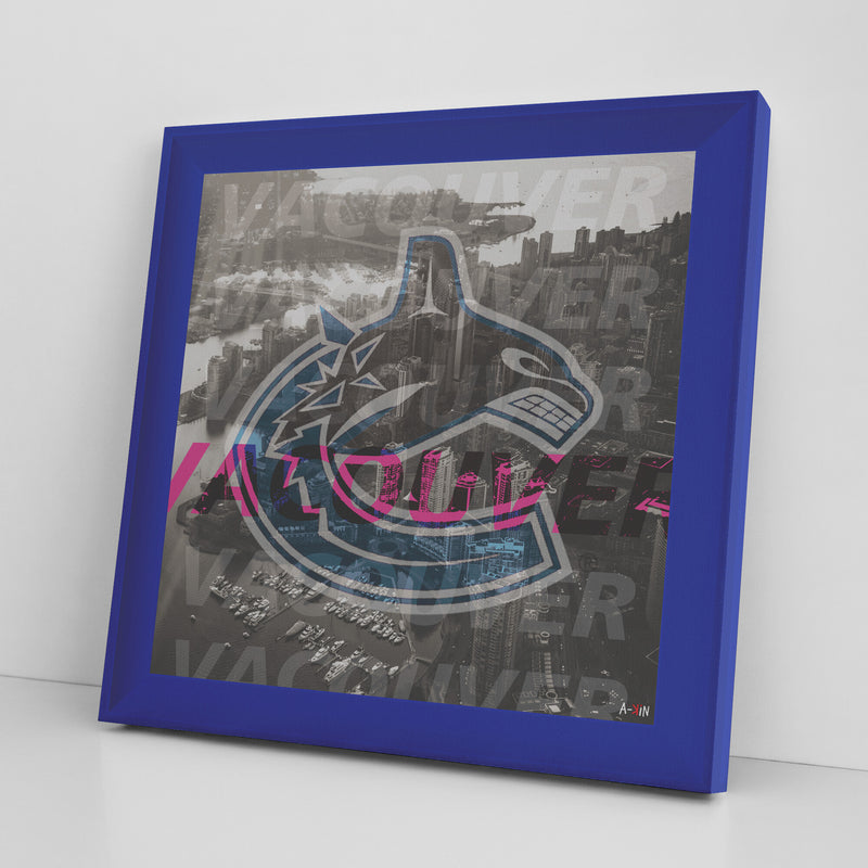 Vacouver Canucks Printed Illusion Frame Blue