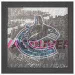 Vacouver Canucks Printed Illusion Frame Black