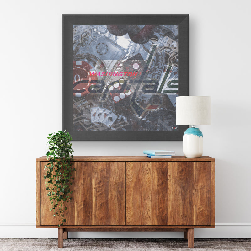 Washington Capitals Printed Illusion Frame Black
