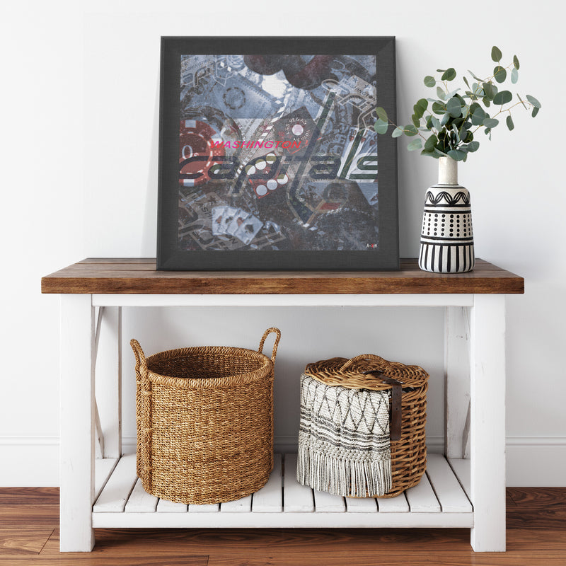 Washington Capitals Printed Illusion Frame Black