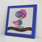 What To Think Printed Illusion Frame Blue
