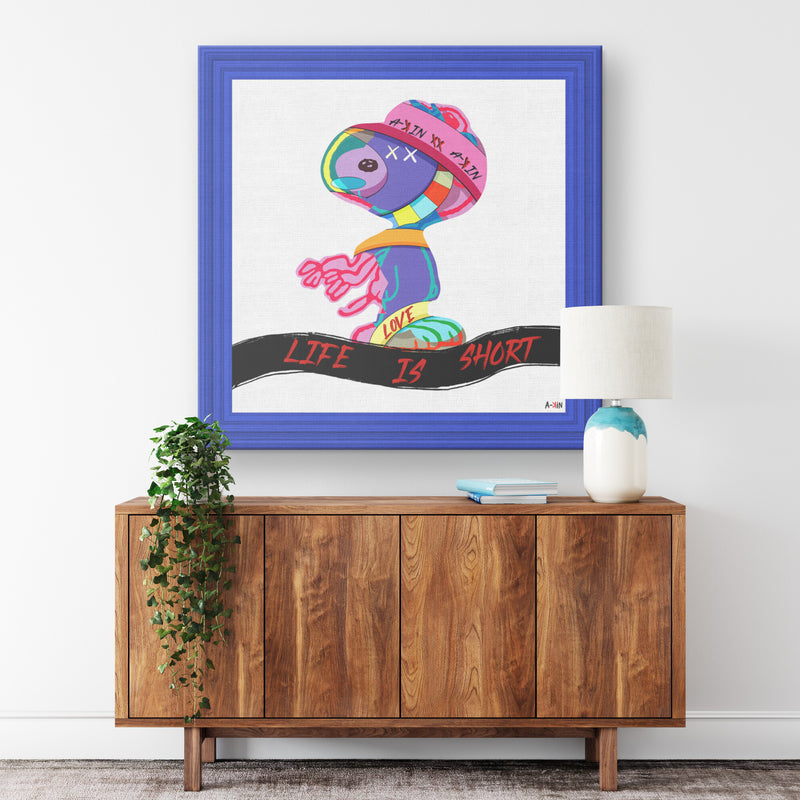 What To Think Printed Illusion Frame Blue