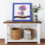What To Think Printed Illusion Frame Blue