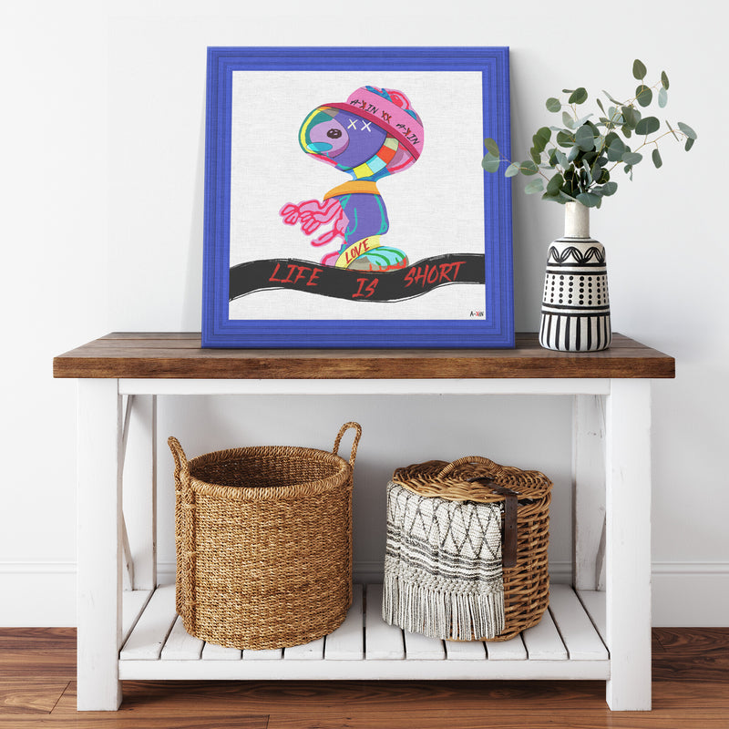 What To Think Printed Illusion Frame Blue