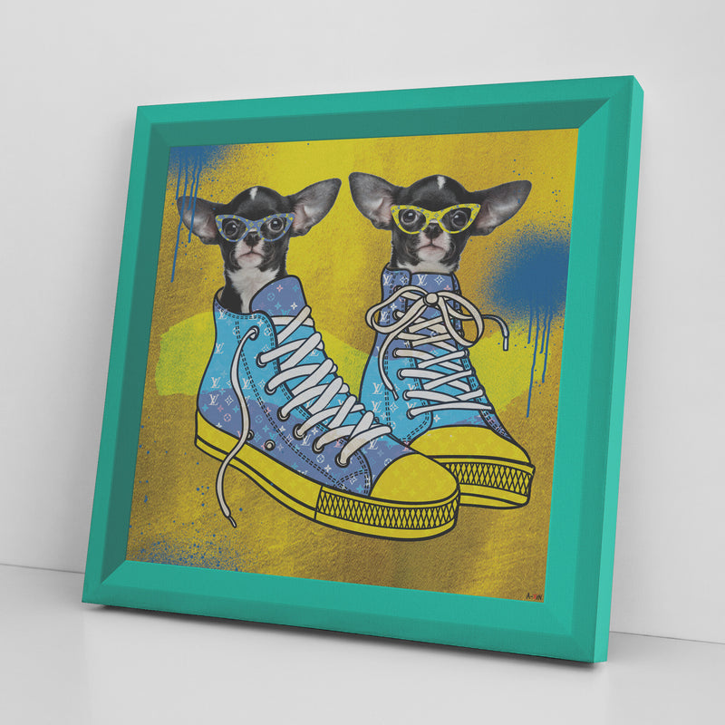 Whats In My Shoes Printed Illusion Frame Blue