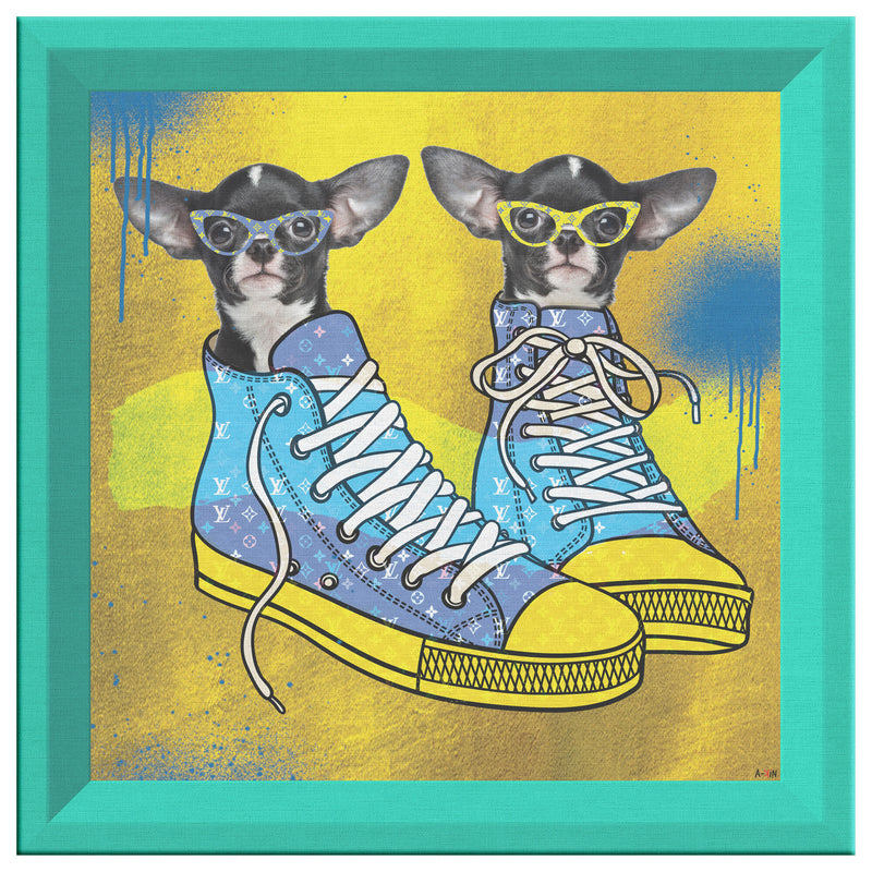 Whats In My Shoes Printed Illusion Frame Blue
