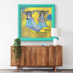 Whats In My Shoes Printed Illusion Frame Blue