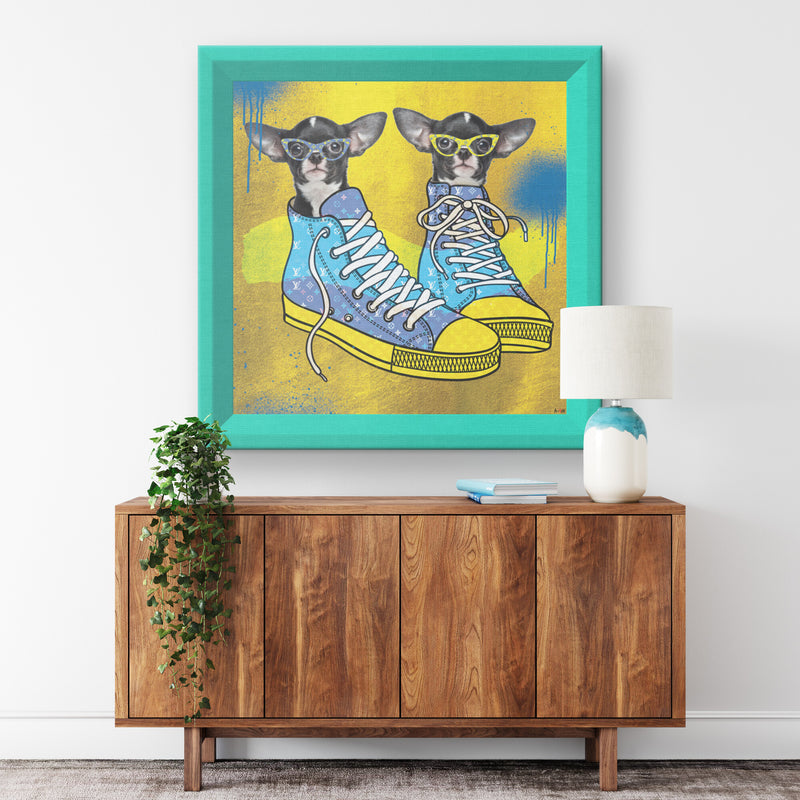 Whats In My Shoes Printed Illusion Frame Blue