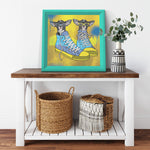 Whats In My Shoes Printed Illusion Frame Blue