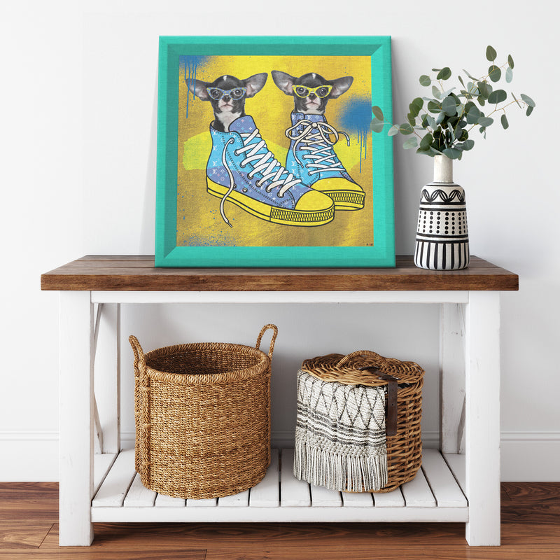 Whats In My Shoes Printed Illusion Frame Blue