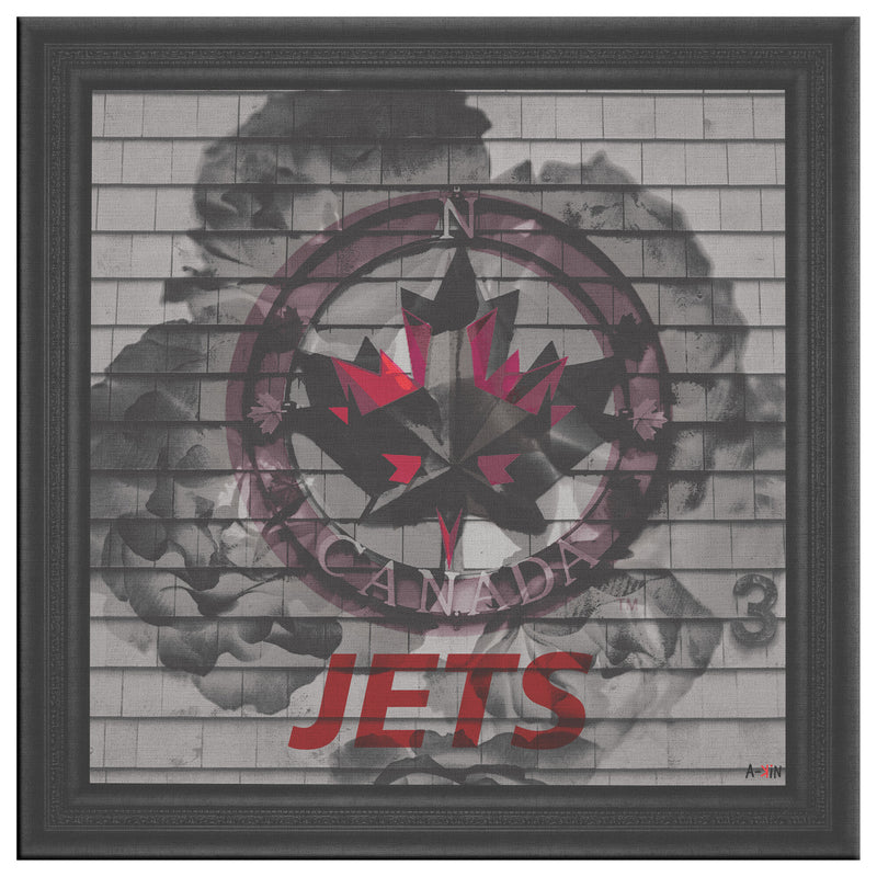 Winnipeg Jets Printed Illusion Frame Black