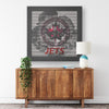 Winnipeg Jets Printed Illusion Frame Black