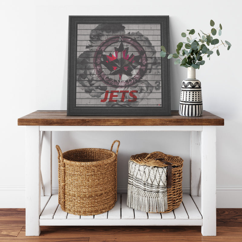 Winnipeg Jets Printed Illusion Frame Black