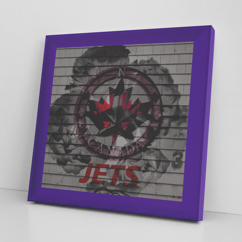 Winnipeg Jets Printed Illusion Frame Purple