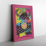 Woman In Love Devil Printed Illusion Frame Pink