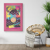 Woman In Love Devil Printed Illusion Frame Pink
