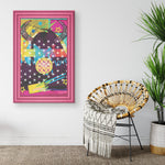 Woman In Love Devil Printed Illusion Frame Pink