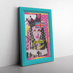 Woman In Love England Printed Illusion Frame Blue