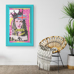 Woman In Love England Printed Illusion Frame Blue