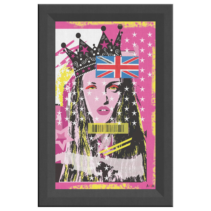 Woman In Love England Printed Illusion Frame Black
