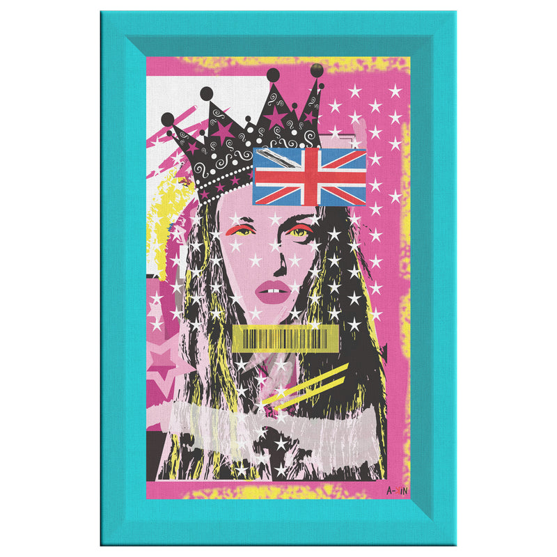 Woman In Love England Printed Illusion Frame Blue