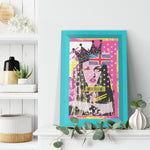Woman In Love England Printed Illusion Frame Blue