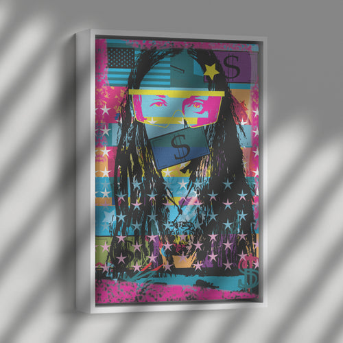 Woman In Love Money Wood Frame