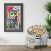 Woman In Love Music Printed Illusion Frame Black