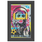 Woman In Love Music Printed Illusion Frame Black