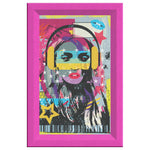 Woman In Love Music Printed Illusion Frame Pink