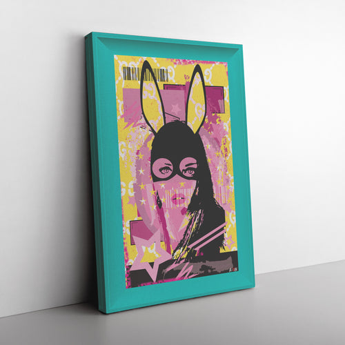 Woman In Love Playboy Printed Illusion Frame Blue