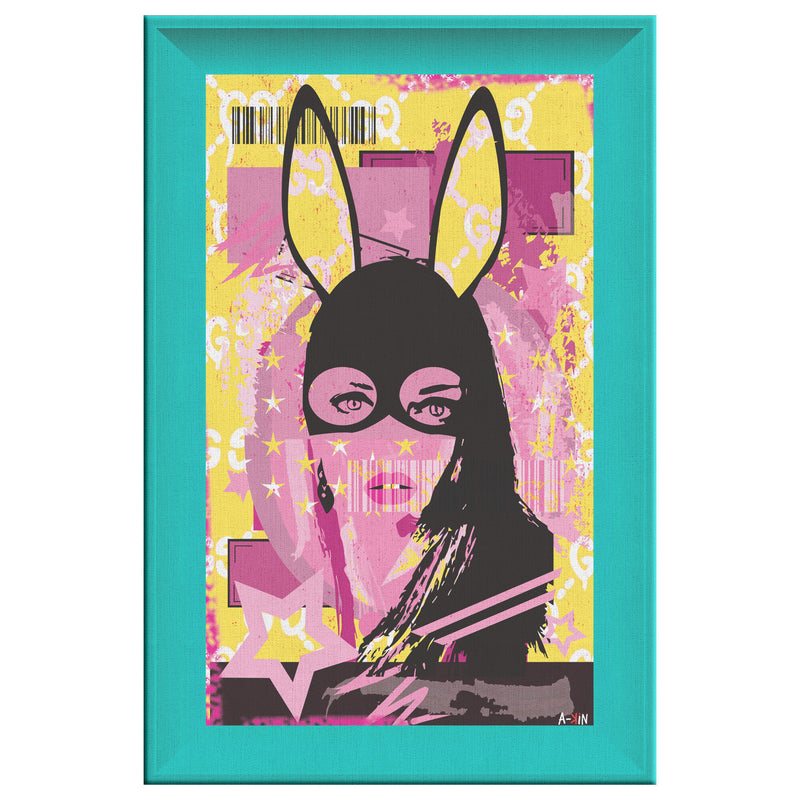 Woman In Love Playboy Printed Illusion Frame Blue
