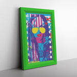 Woman In Love Pop Printed Illusion Frame Green