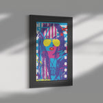 Woman In Love Pop Printed Illusion Frame Black