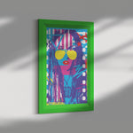 Woman In Love Pop Printed Illusion Frame Green