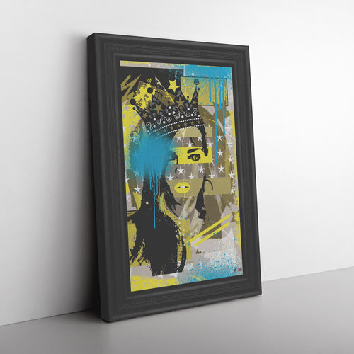 Woman In Love Queen Printed Illusion Frame Black